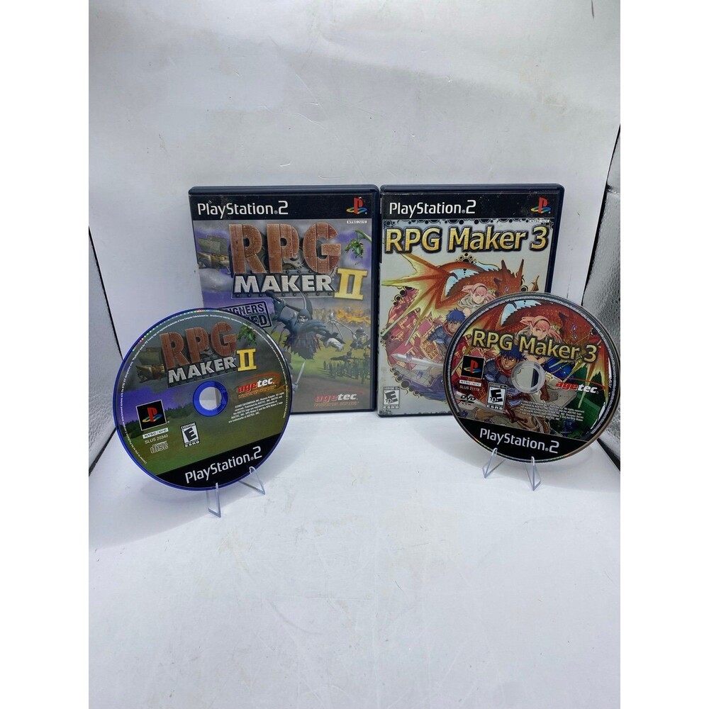 RPG Maker 2 & RPG Maker 3 (Sony PlayStation 2) PS2 Bundle Lot Of 2